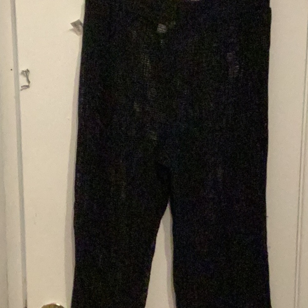 Black 2 Piece Mesh Button Down Swim Coverup with Notched Collar - Picture 15 of 16